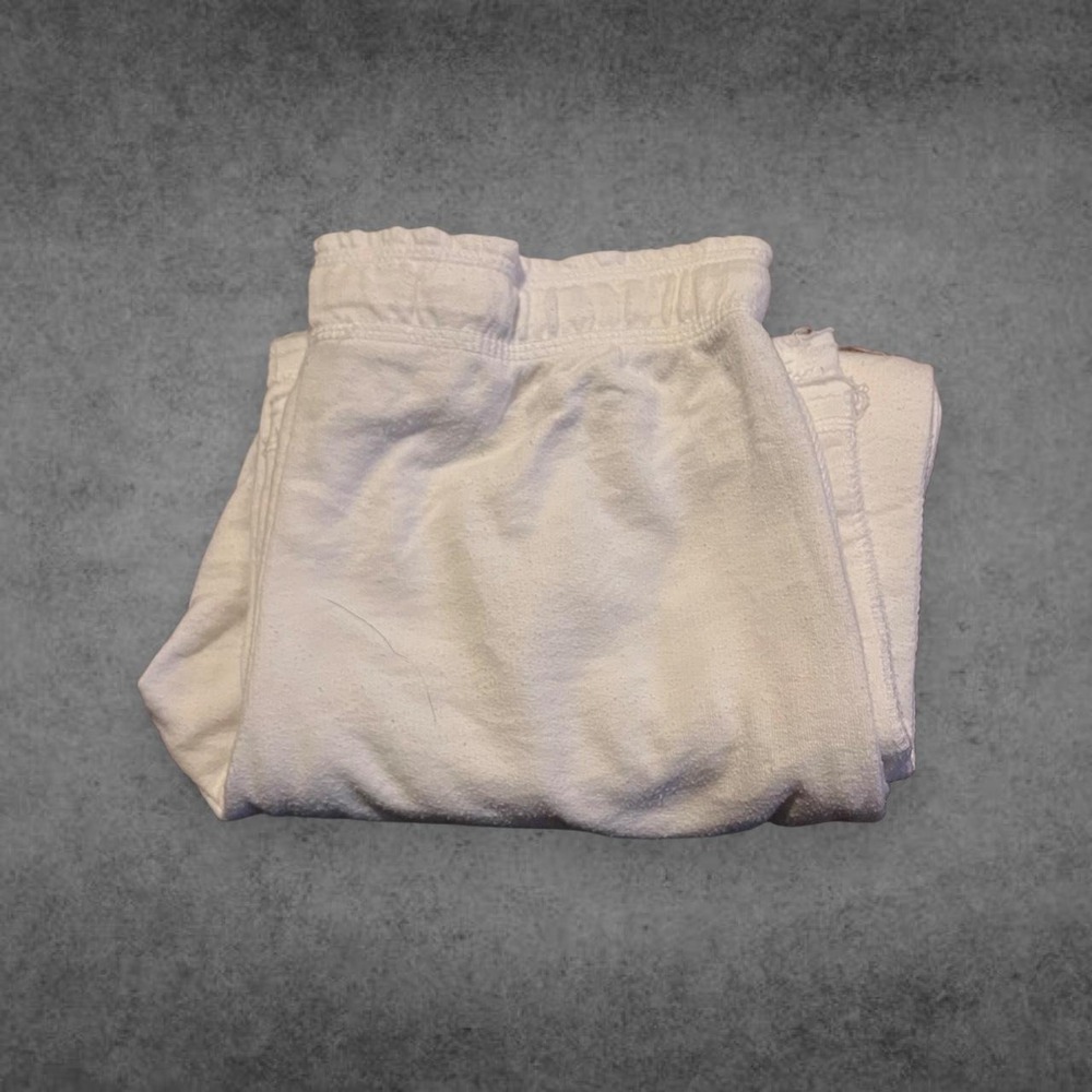 Cocoa Athletic Y2K Sweatpants Womens Small Cream White Wide Leg Streetwear